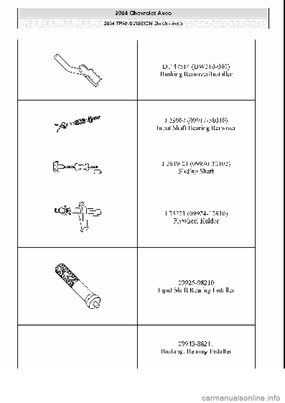 CHEVROLET AVEO 2002  Service Repair Manual 