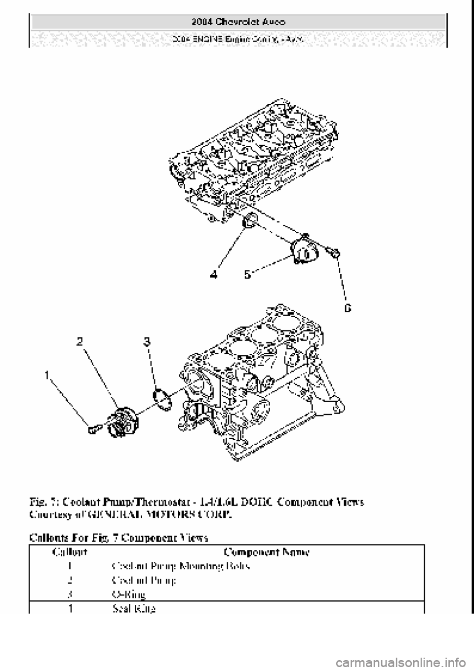 CHEVROLET AVEO 2002  Service Repair Manual 