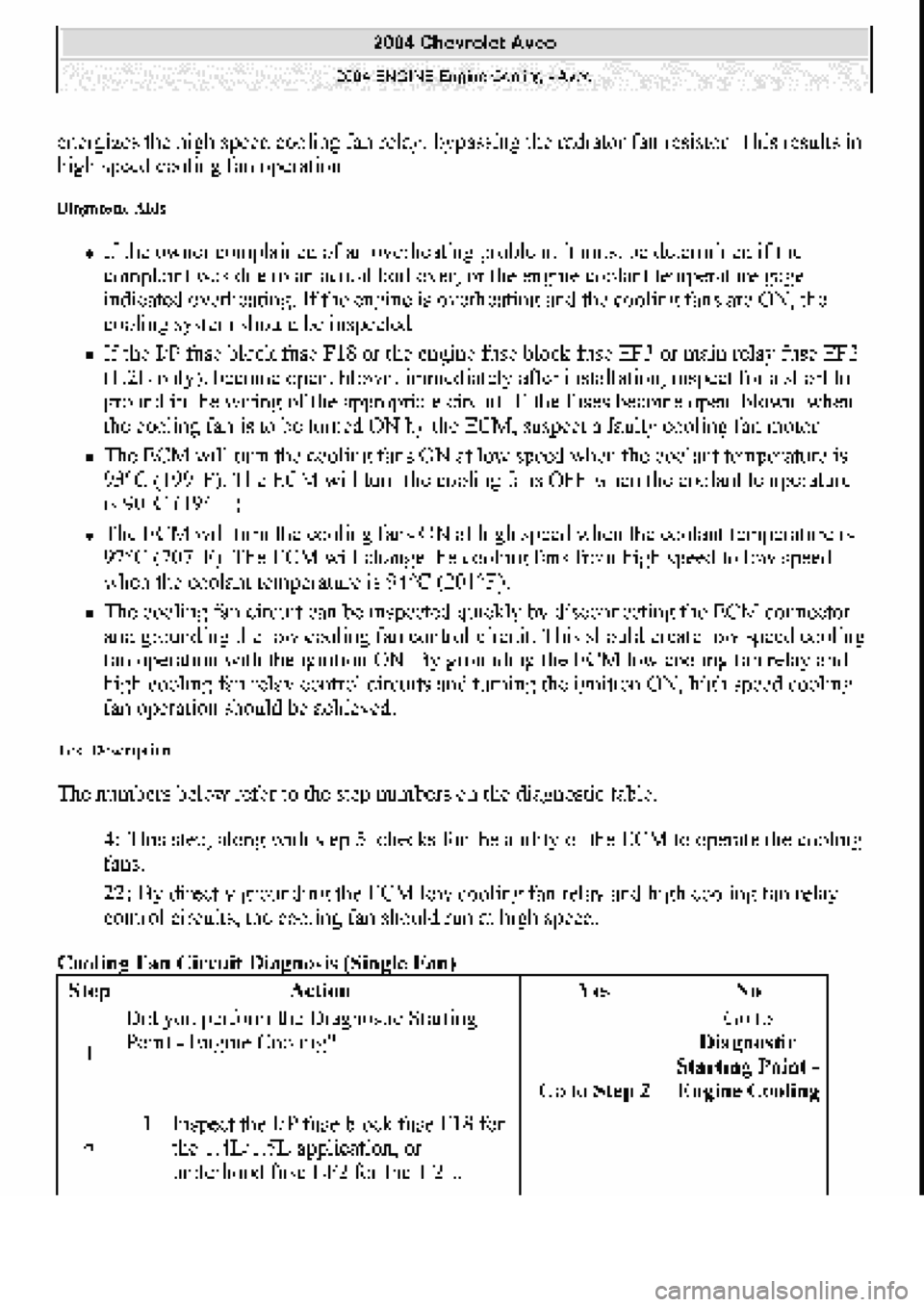 CHEVROLET AVEO 2002  Service Repair Manual 