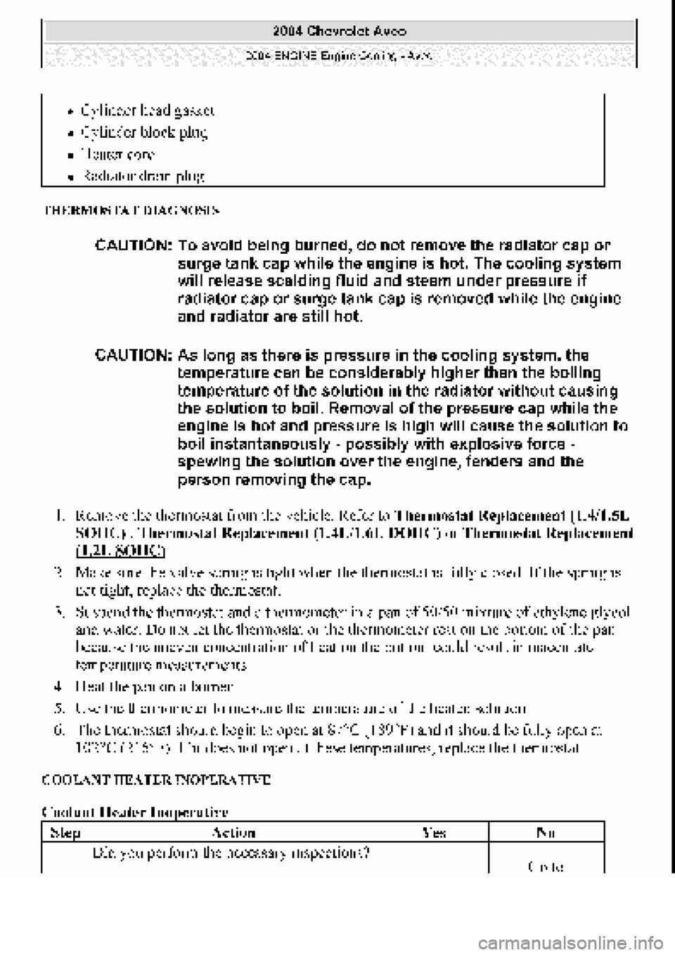 CHEVROLET AVEO 2002 Service Repair Manual CHEVROLET AVEO 2002 Service Repair Manual