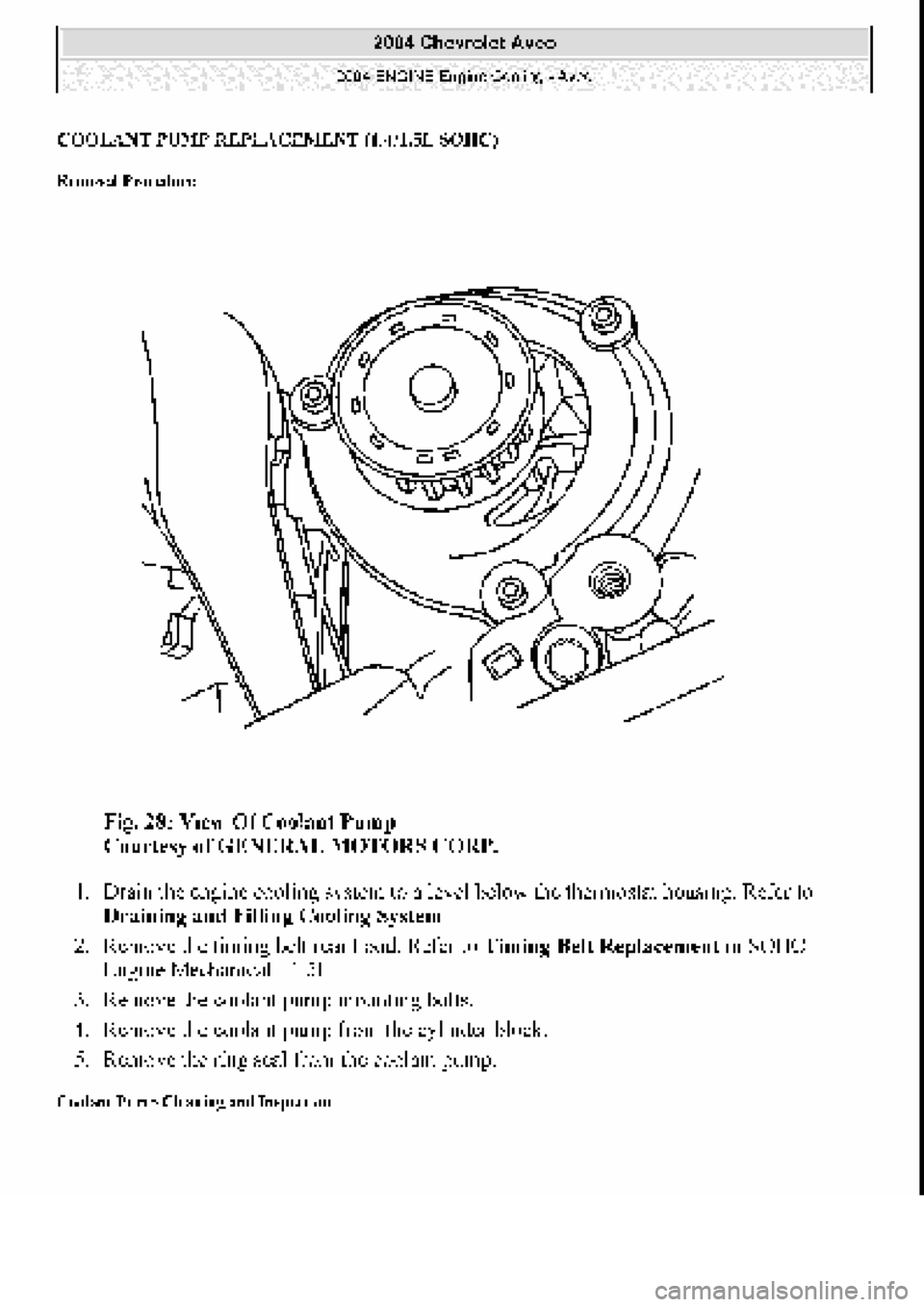CHEVROLET AVEO 2002 Service Repair Manual CHEVROLET AVEO 2002 Service Repair Manual