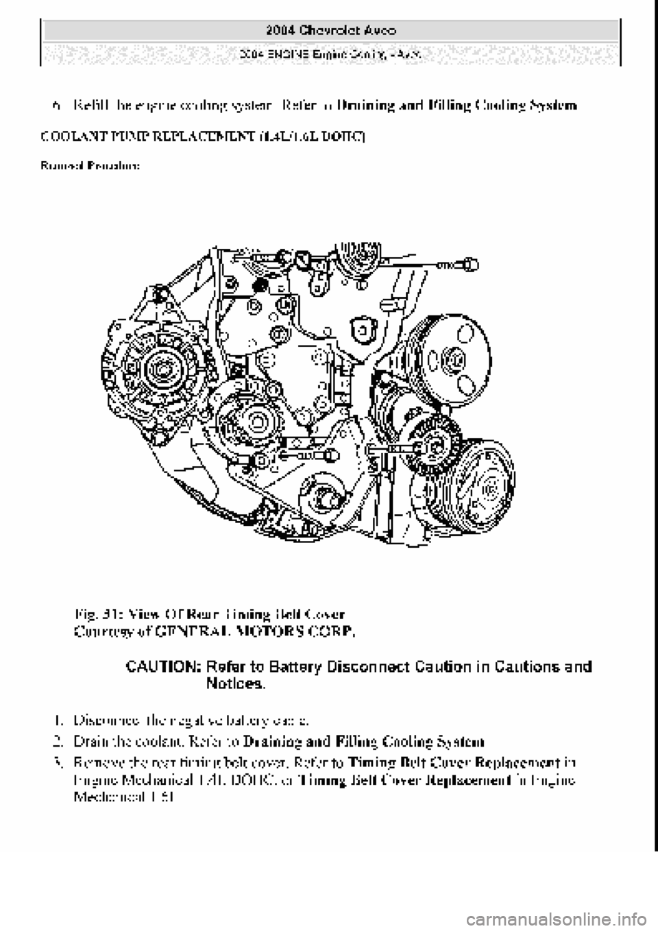 CHEVROLET AVEO 2002 Service Repair Manual CHEVROLET AVEO 2002 Service Repair Manual