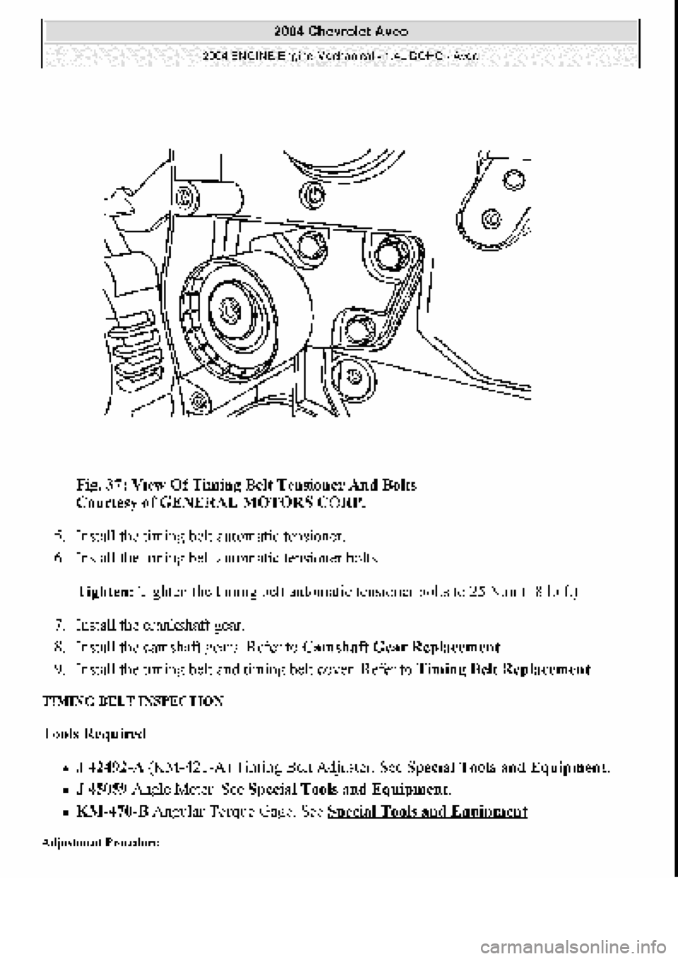 CHEVROLET AVEO 2002  Service Repair Manual 