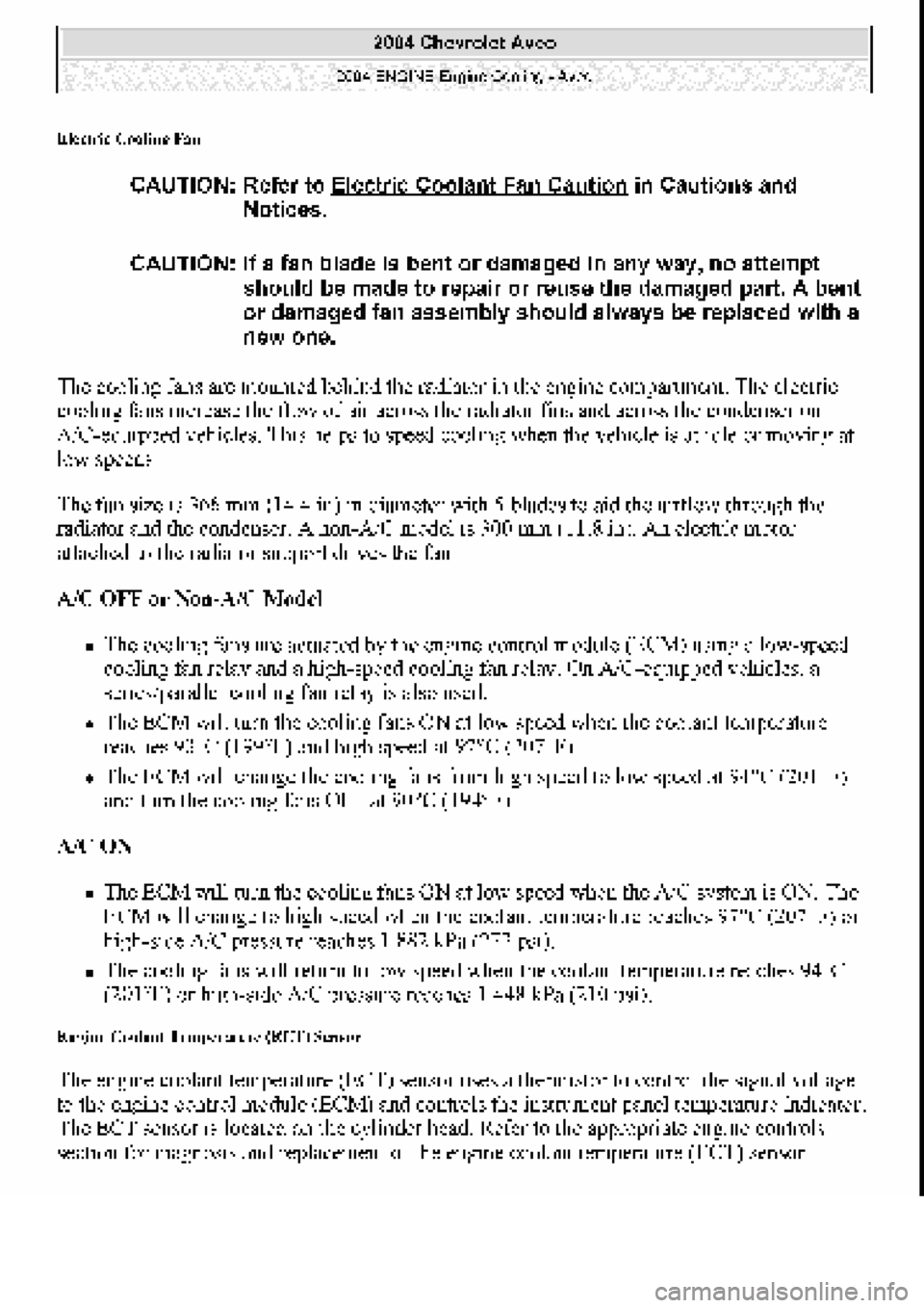 CHEVROLET AVEO 2002 Service Repair Manual CHEVROLET AVEO 2002 Service Repair Manual