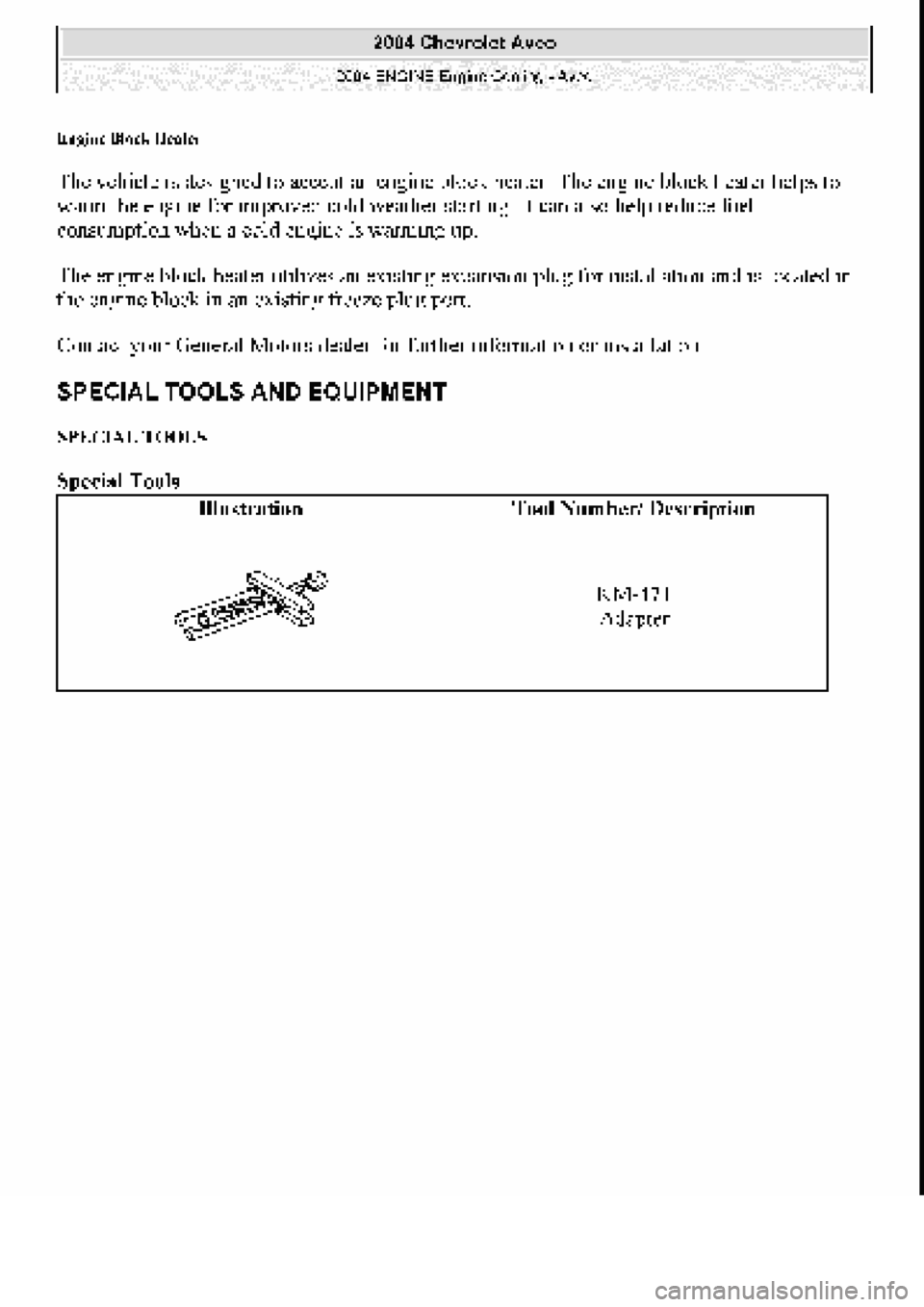 CHEVROLET AVEO 2002 Service Repair Manual CHEVROLET AVEO 2002 Service Repair Manual