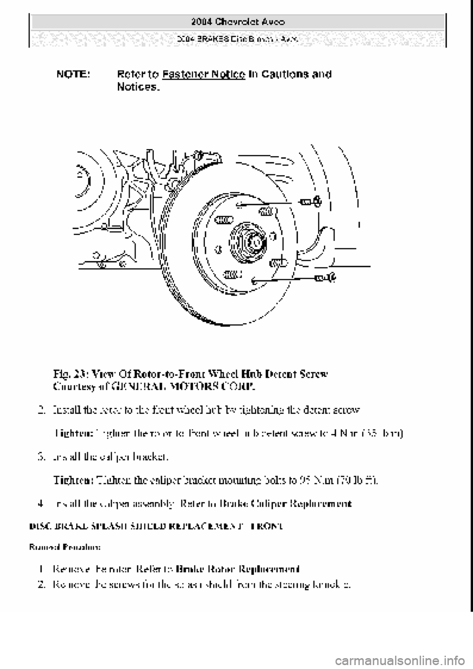 CHEVROLET AVEO 2002 Service Repair Manual CHEVROLET AVEO 2002 Service Repair Manual