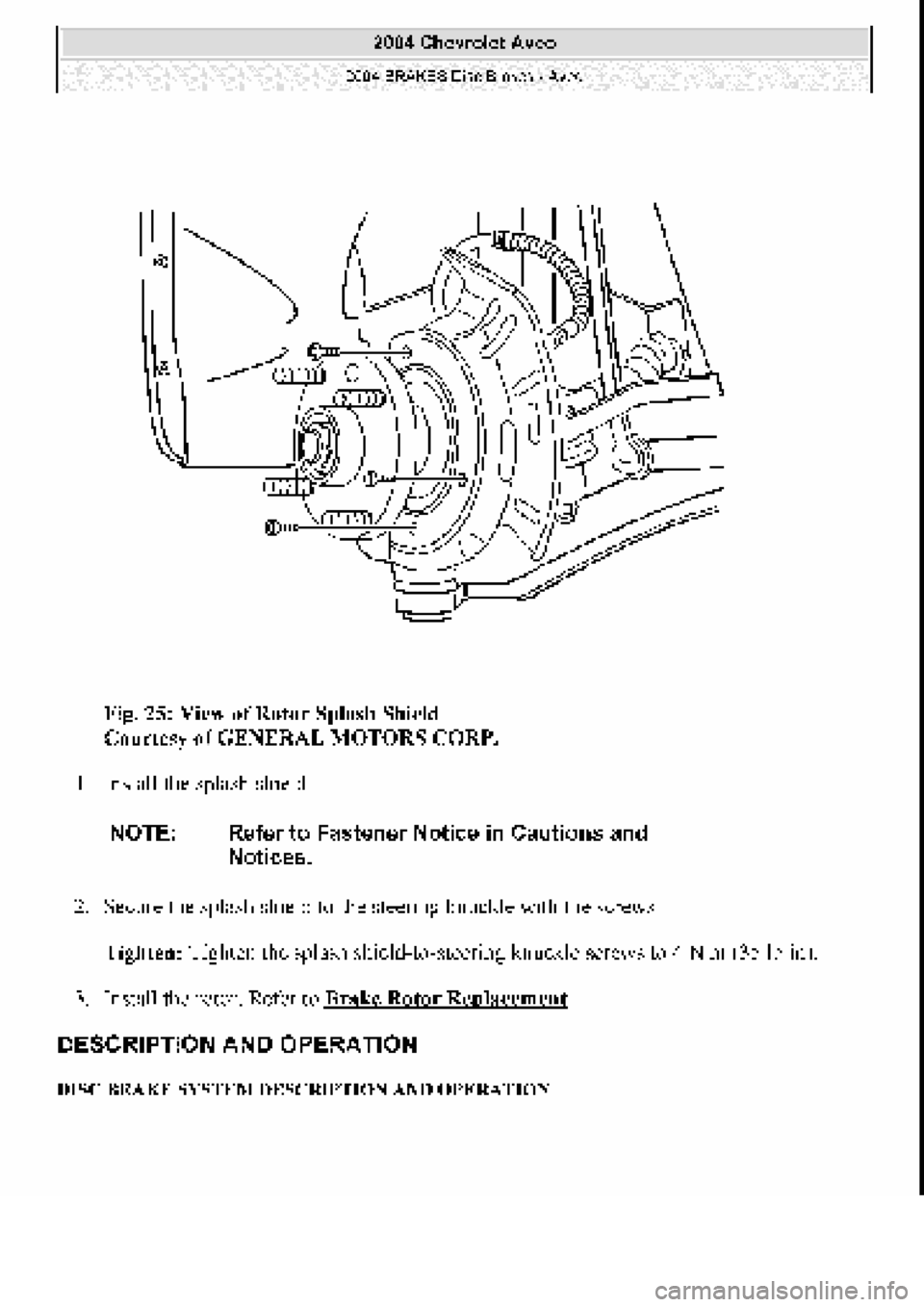 CHEVROLET AVEO 2002 Service Repair Manual CHEVROLET AVEO 2002 Service Repair Manual