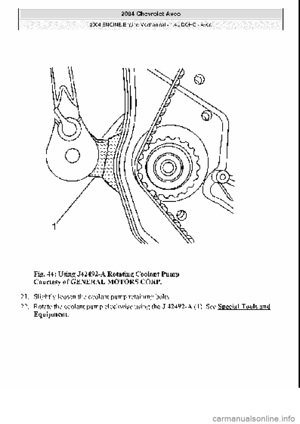 CHEVROLET AVEO 2002  Service Repair Manual 