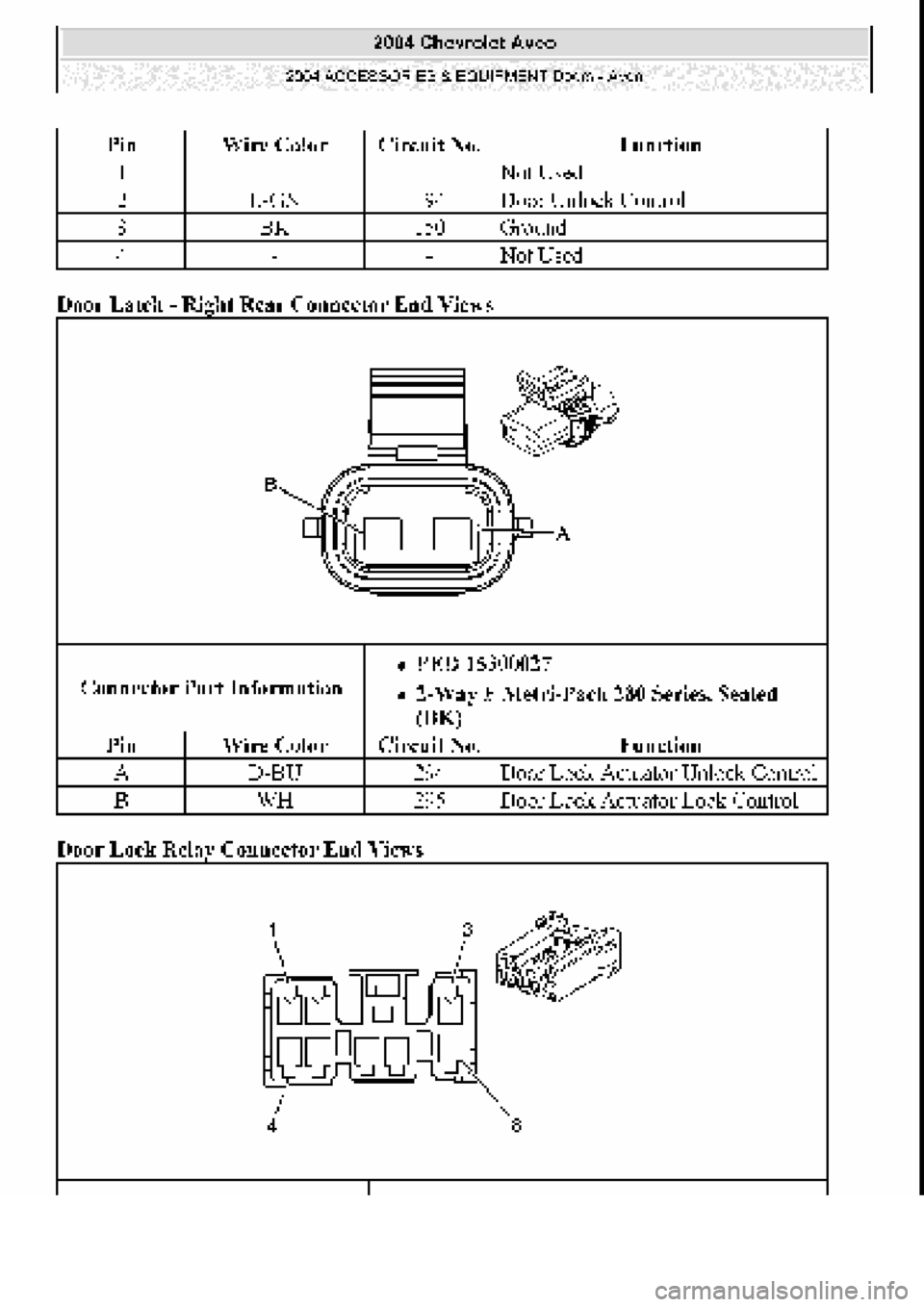 CHEVROLET AVEO 2002 Service Repair Manual CHEVROLET AVEO 2002 Service Repair Manual