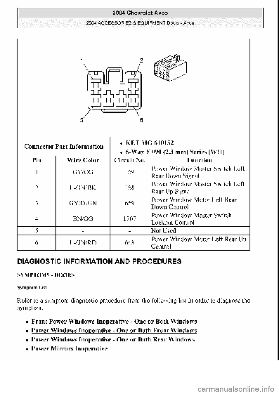 CHEVROLET AVEO 2002 Service Repair Manual CHEVROLET AVEO 2002 Service Repair Manual
