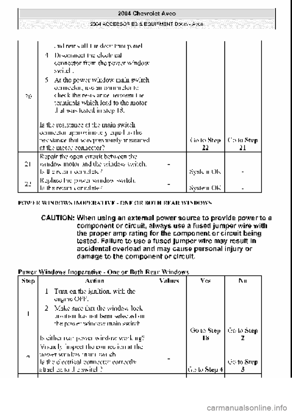 CHEVROLET AVEO 2002 Service Repair Manual CHEVROLET AVEO 2002 Service Repair Manual