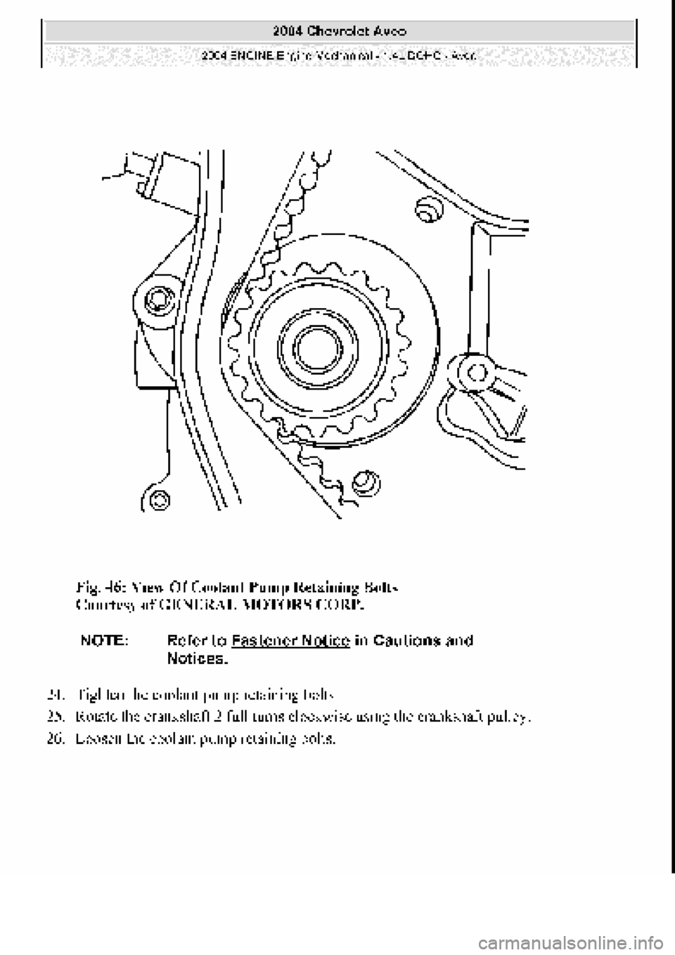 CHEVROLET AVEO 2002  Service Repair Manual 