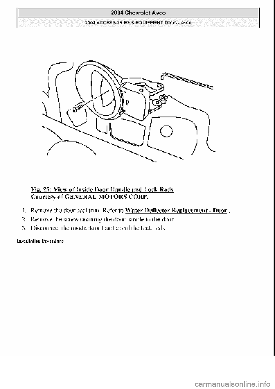 CHEVROLET AVEO 2002  Service Repair Manual 