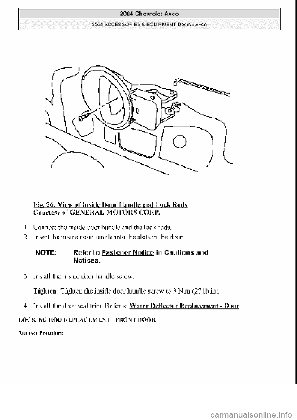 CHEVROLET AVEO 2002  Service Repair Manual 