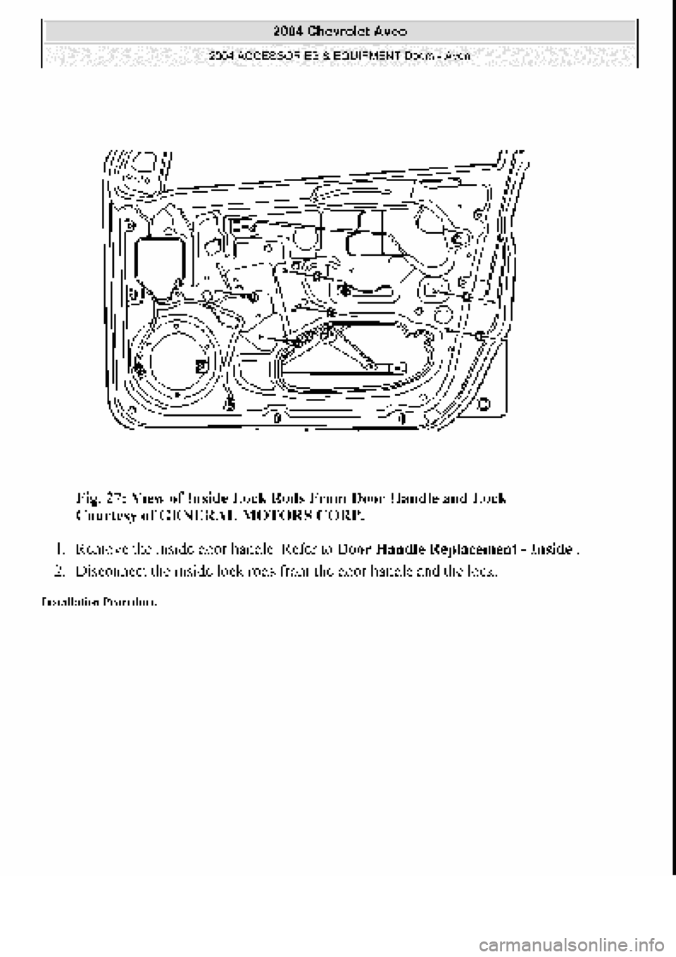 CHEVROLET AVEO 2002  Service Repair Manual 