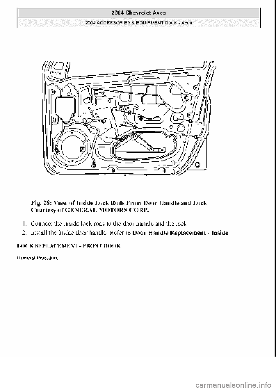 CHEVROLET AVEO 2002  Service Repair Manual 