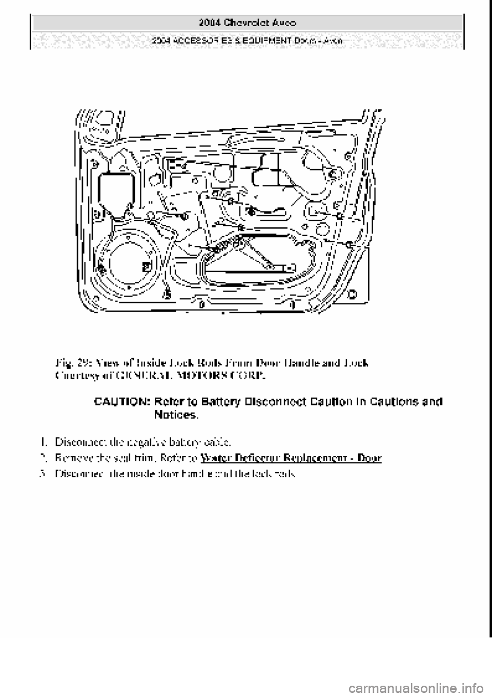 CHEVROLET AVEO 2002  Service Repair Manual 