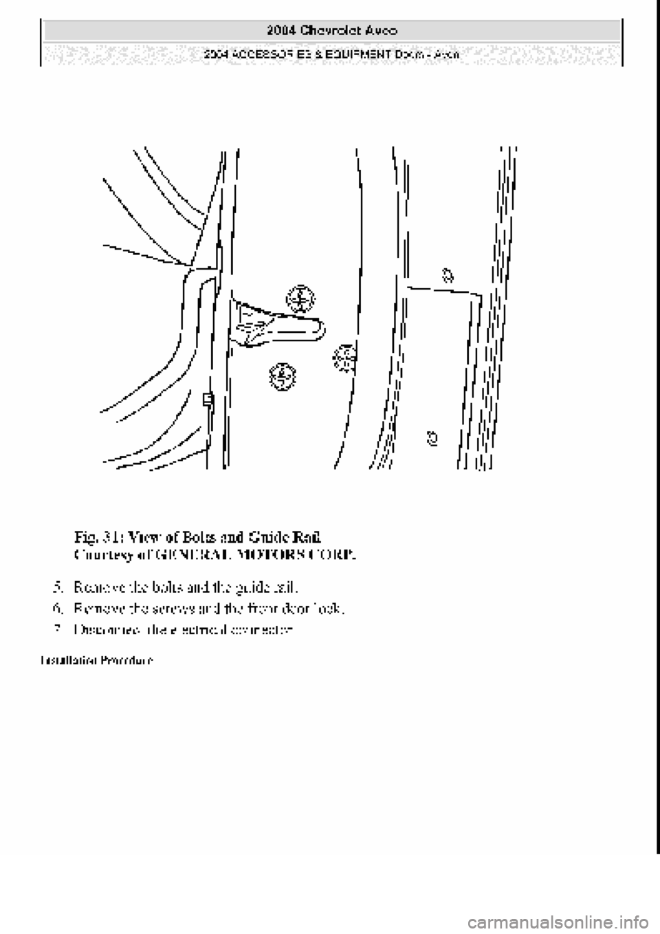 CHEVROLET AVEO 2002  Service Repair Manual 