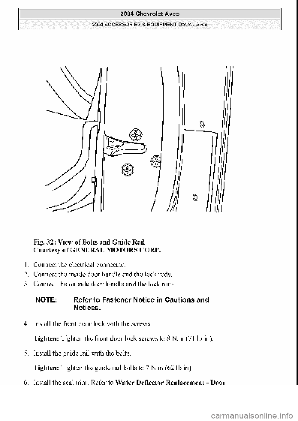 CHEVROLET AVEO 2002  Service Repair Manual 