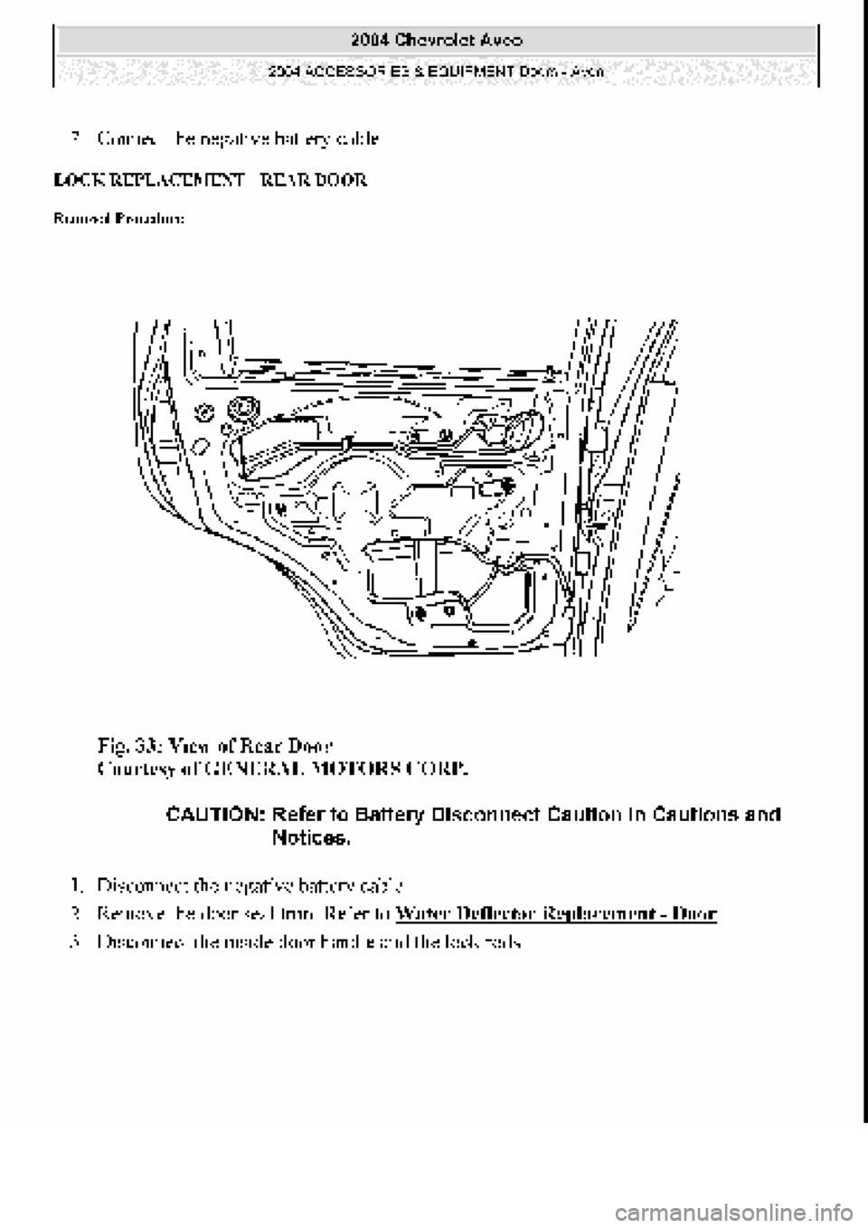 CHEVROLET AVEO 2002  Service Repair Manual 