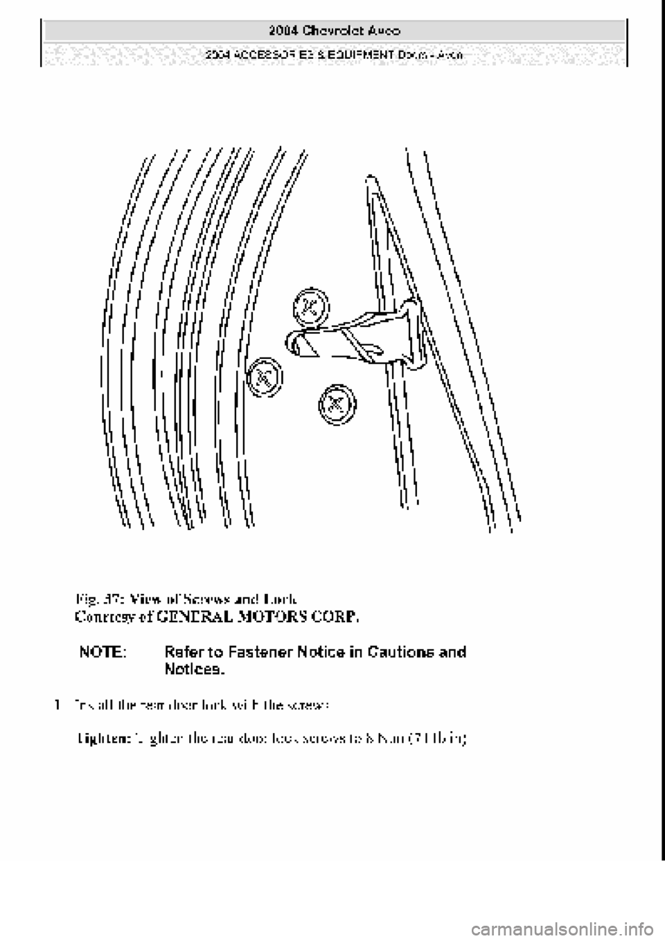 CHEVROLET AVEO 2002  Service Repair Manual 