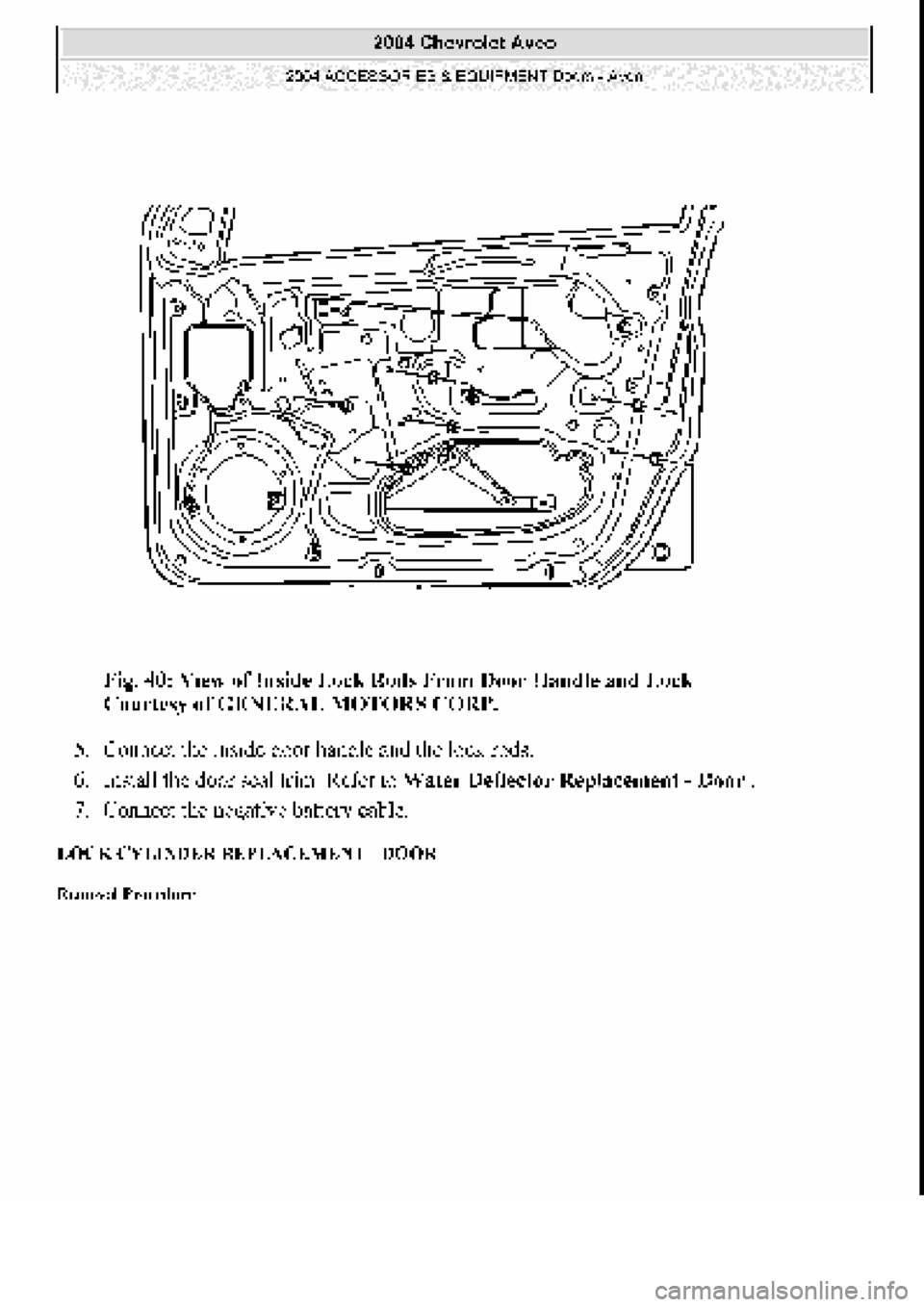 CHEVROLET AVEO 2002  Service Repair Manual 