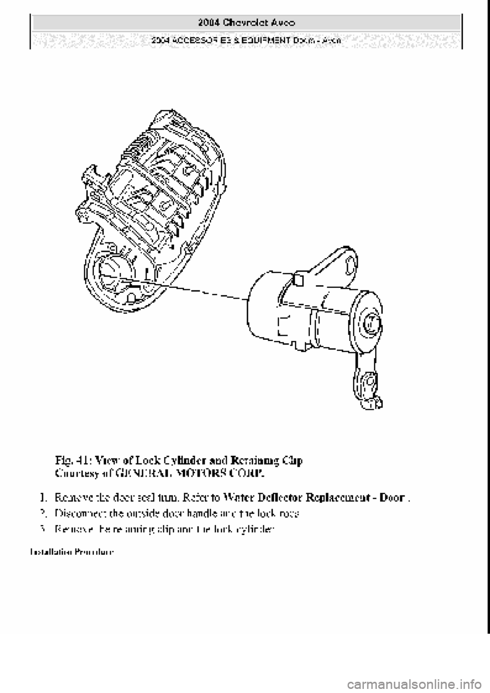 CHEVROLET AVEO 2002  Service Repair Manual 