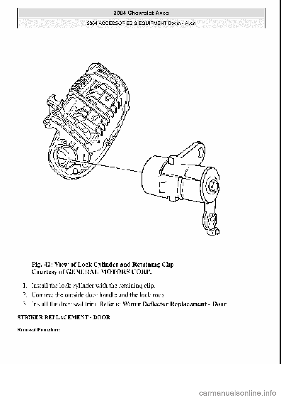 CHEVROLET AVEO 2002  Service Repair Manual 