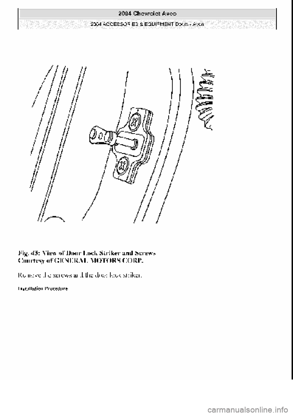 CHEVROLET AVEO 2002  Service Repair Manual 