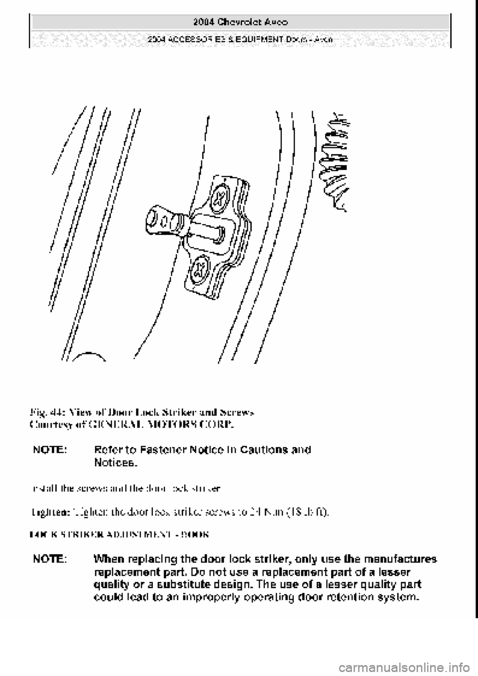 CHEVROLET AVEO 2002  Service Repair Manual 