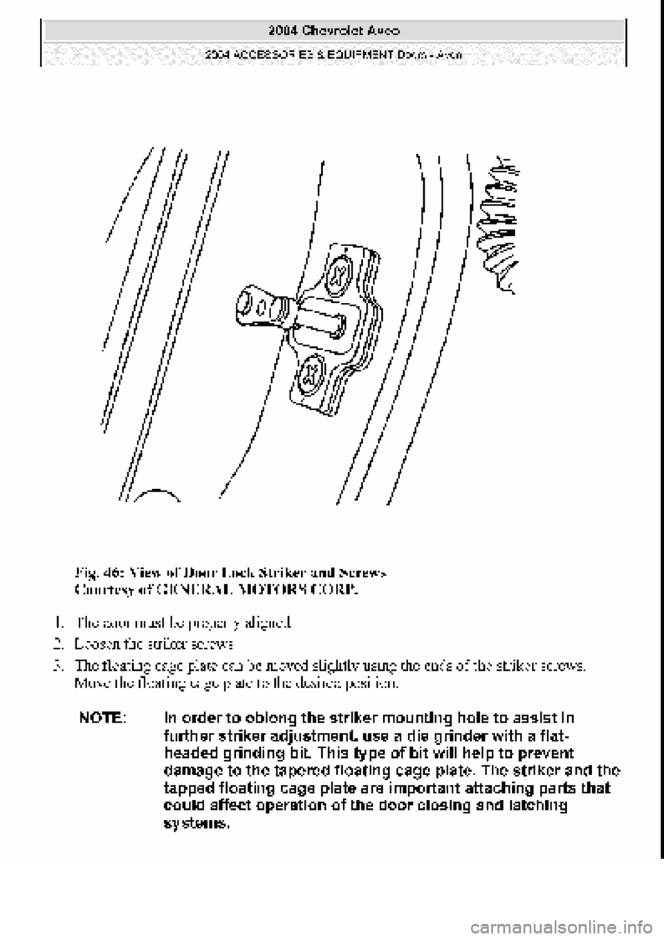 CHEVROLET AVEO 2002  Service Repair Manual 