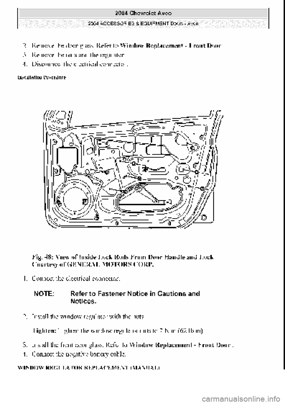 CHEVROLET AVEO 2002  Service Repair Manual 