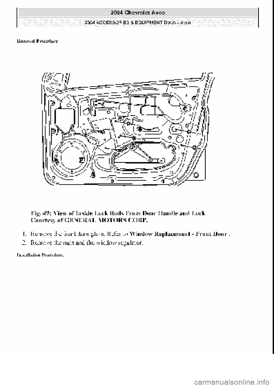 CHEVROLET AVEO 2002  Service Repair Manual 