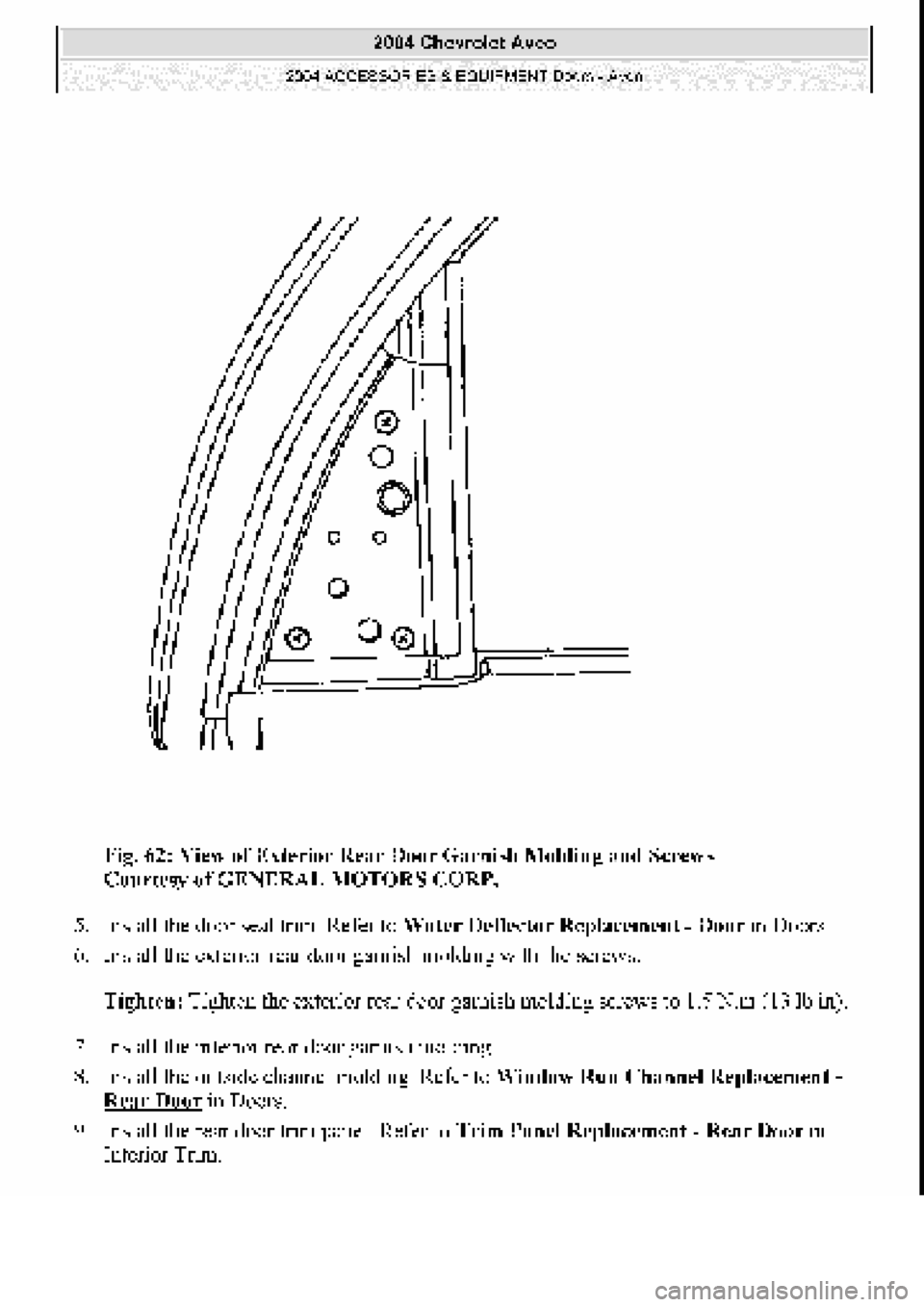CHEVROLET AVEO 2002  Service Repair Manual 