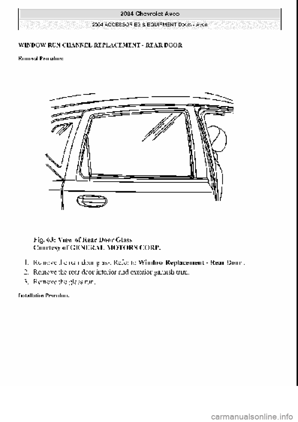 CHEVROLET AVEO 2002  Service Repair Manual 