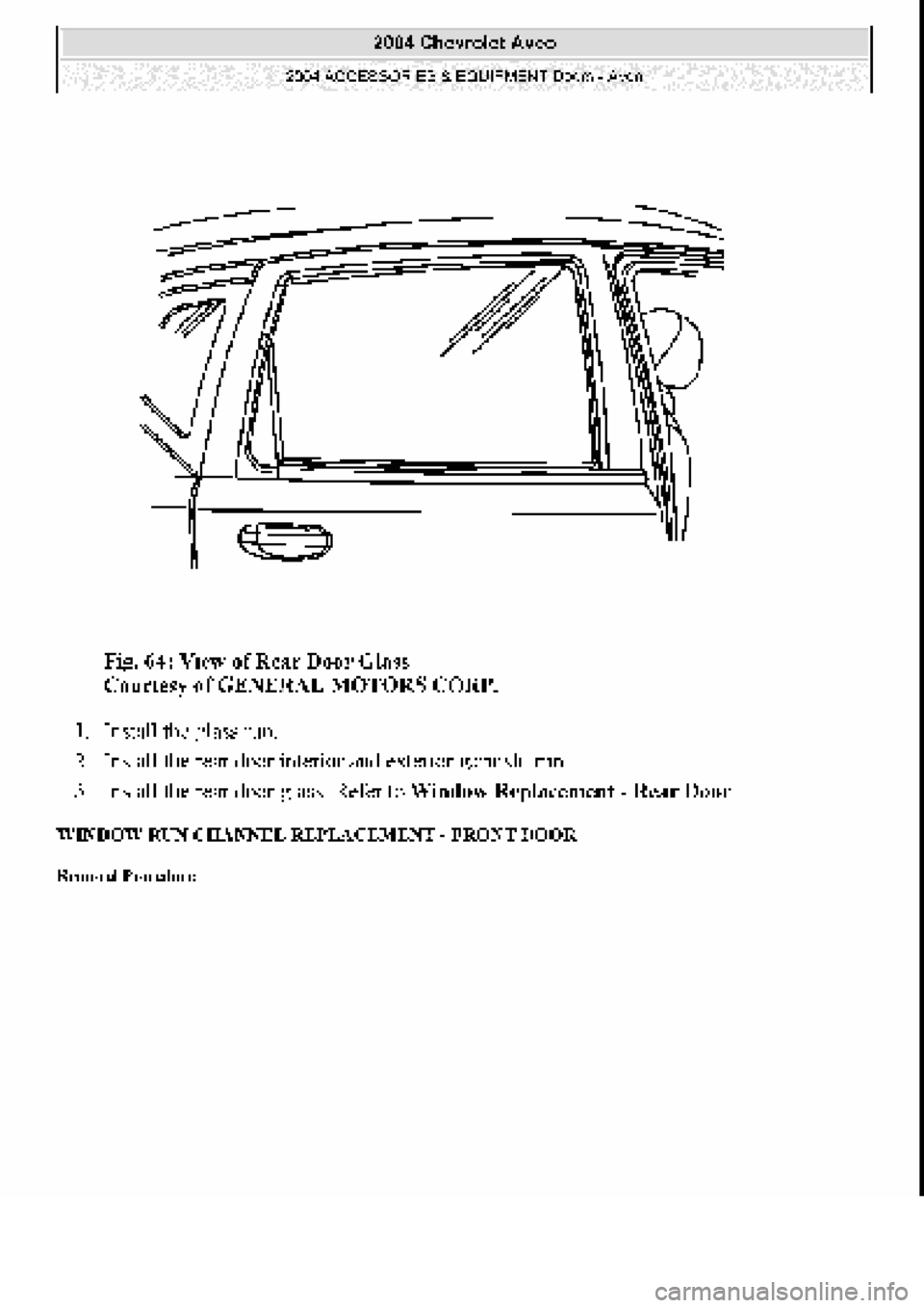 CHEVROLET AVEO 2002  Service Repair Manual 