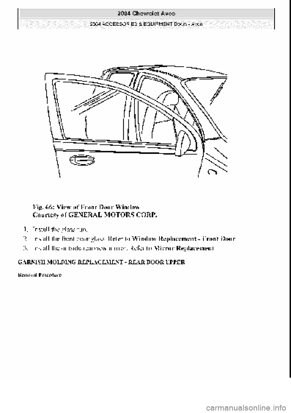 CHEVROLET AVEO 2002  Service Repair Manual 