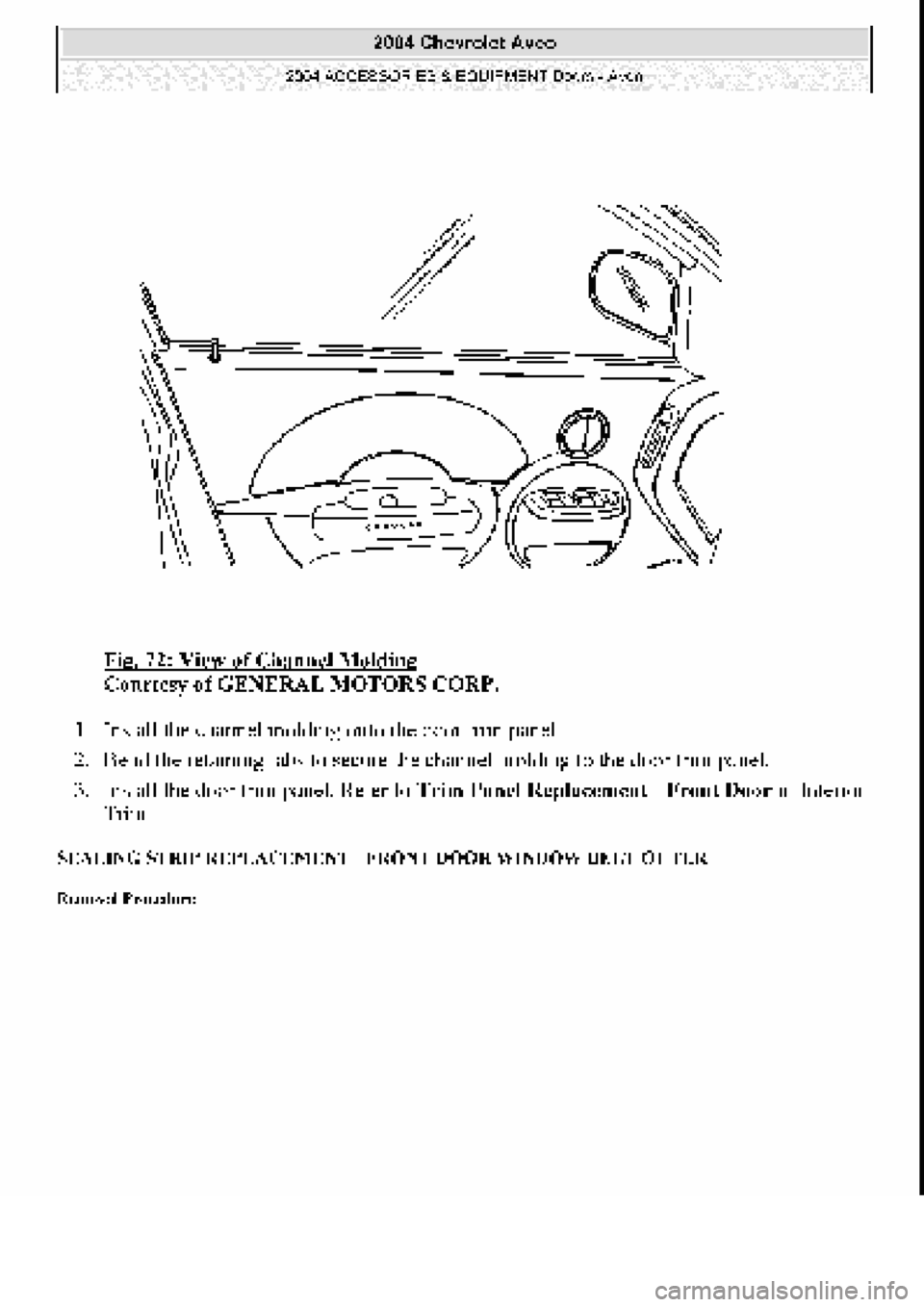 CHEVROLET AVEO 2002  Service Repair Manual 