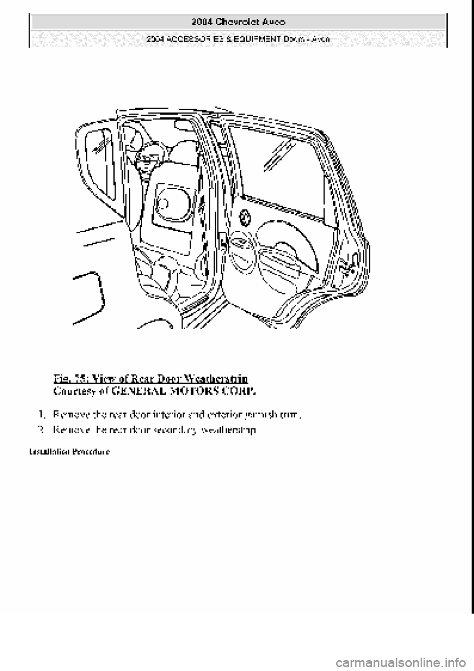 CHEVROLET AVEO 2002  Service Repair Manual 