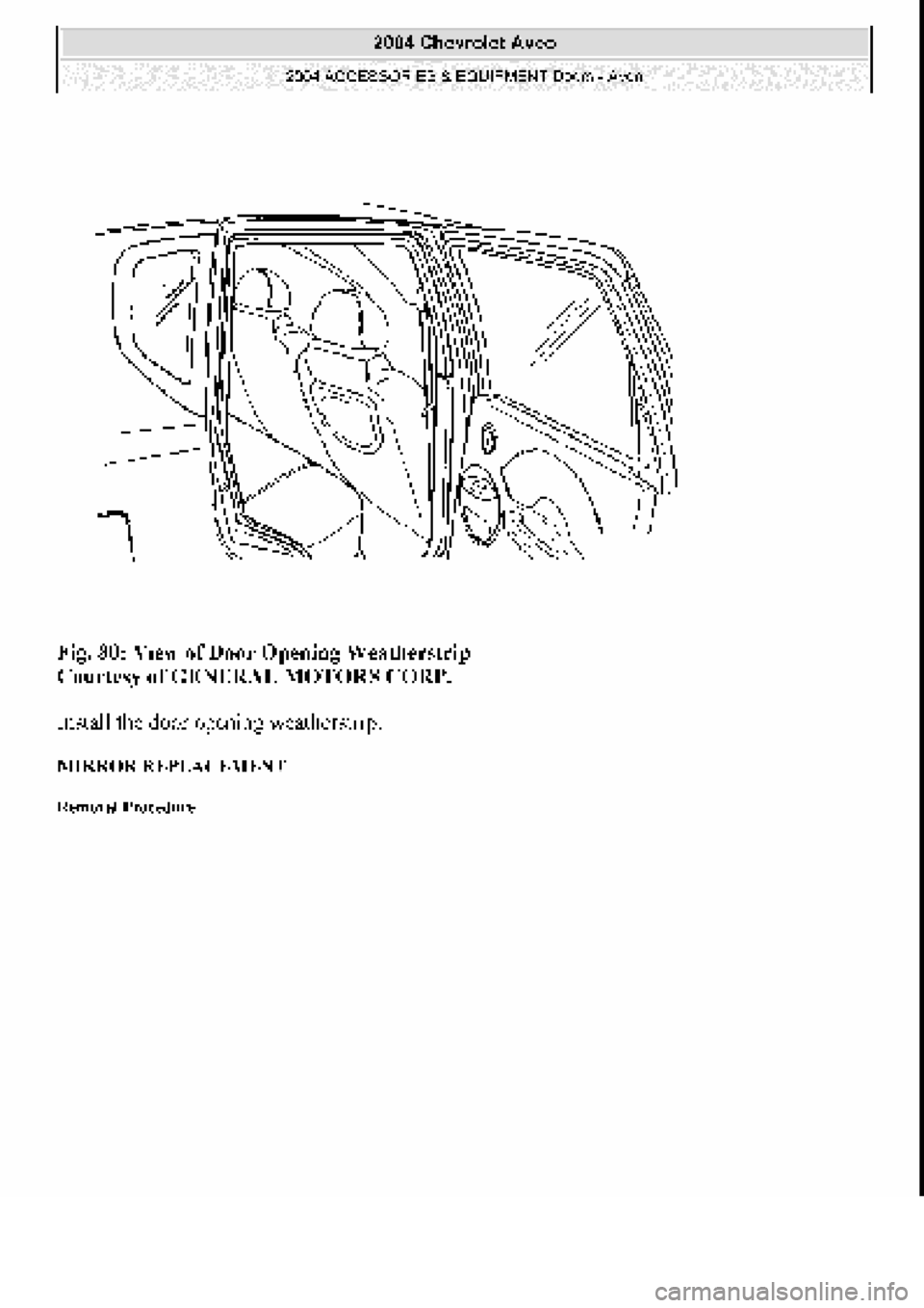 CHEVROLET AVEO 2002  Service Repair Manual 