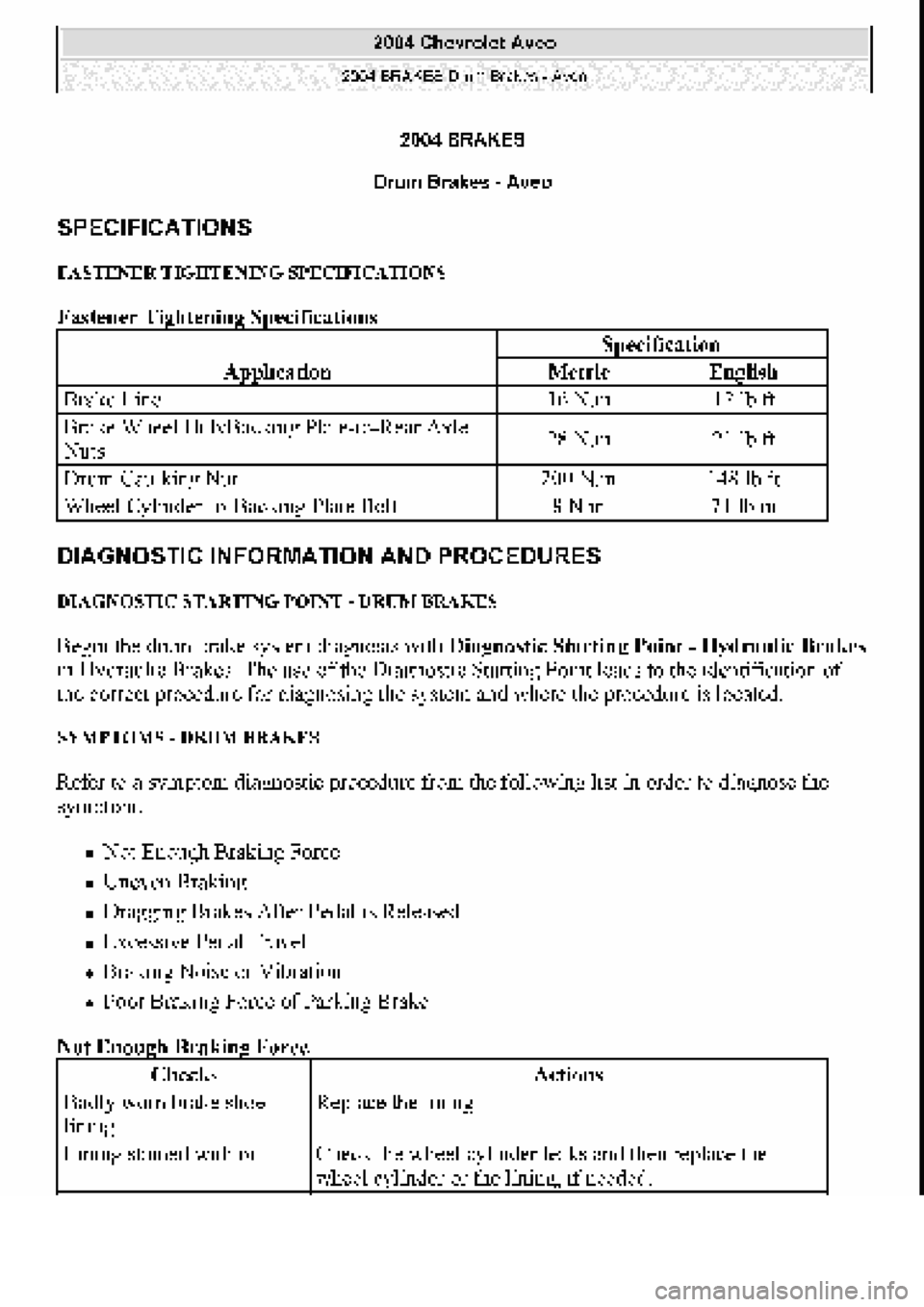 CHEVROLET AVEO 2002 Service Repair Manual CHEVROLET AVEO 2002 Service Repair Manual