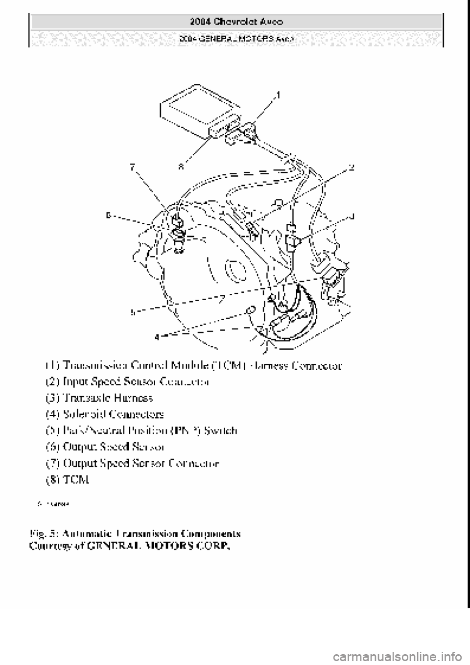 CHEVROLET AVEO 2002  Service Repair Manual 