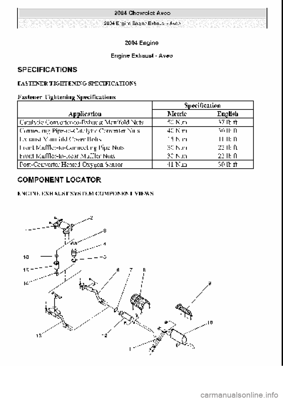CHEVROLET AVEO 2002 Service Repair Manual CHEVROLET AVEO 2002 Service Repair Manual