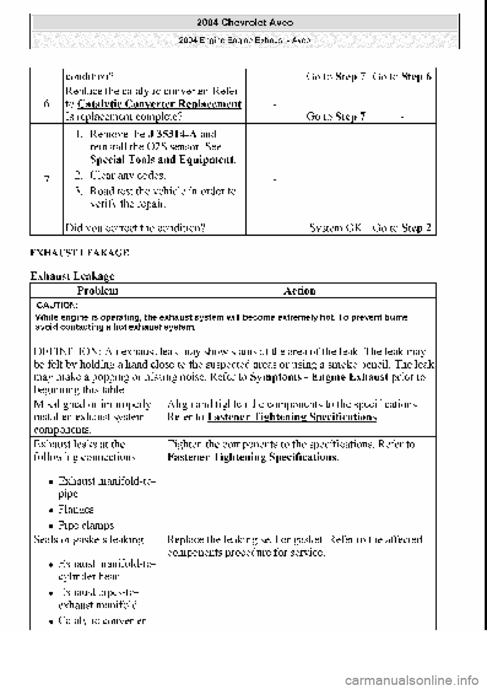 CHEVROLET AVEO 2002 Service Repair Manual CHEVROLET AVEO 2002 Service Repair Manual