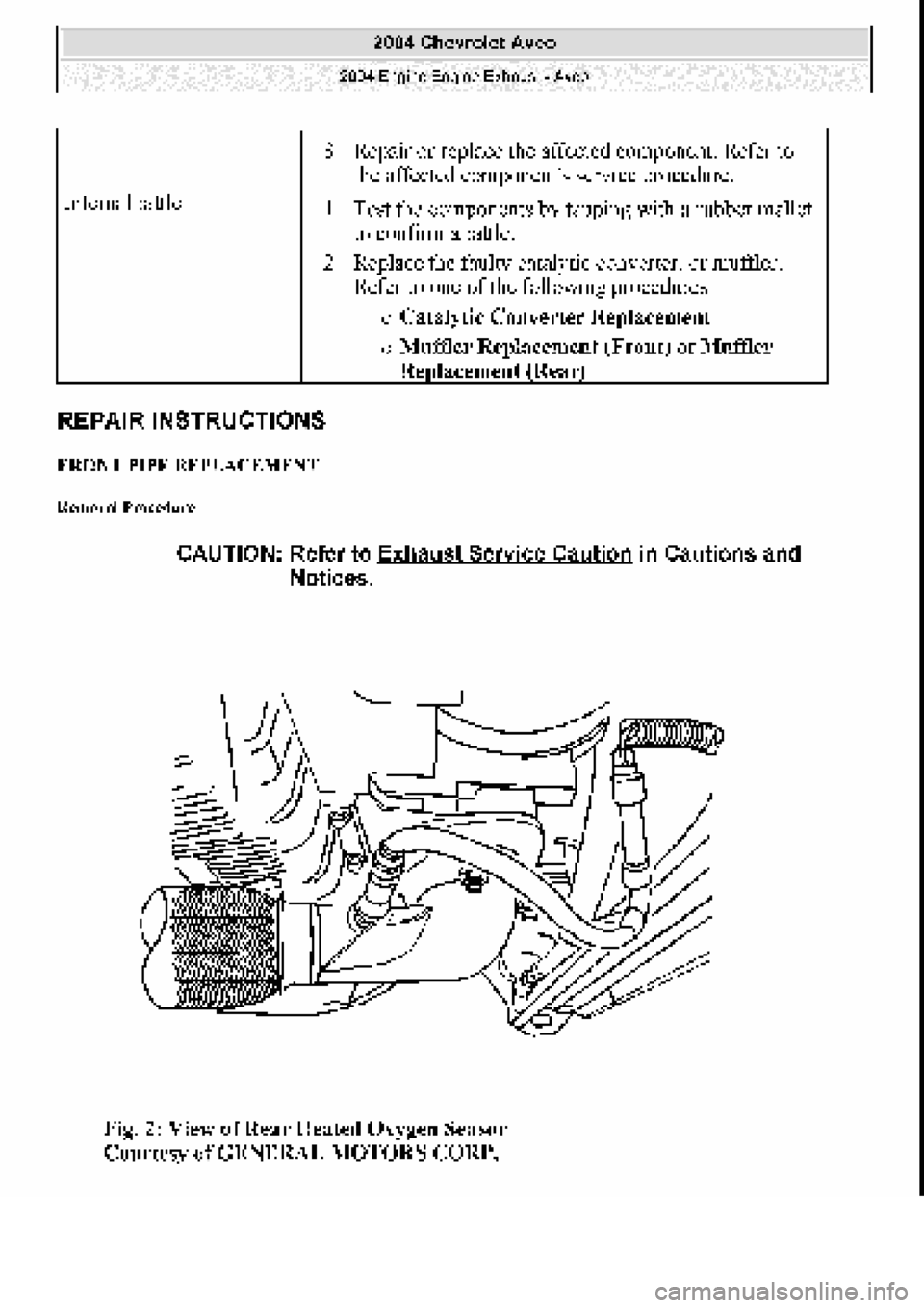 CHEVROLET AVEO 2002 Service Repair Manual CHEVROLET AVEO 2002 Service Repair Manual