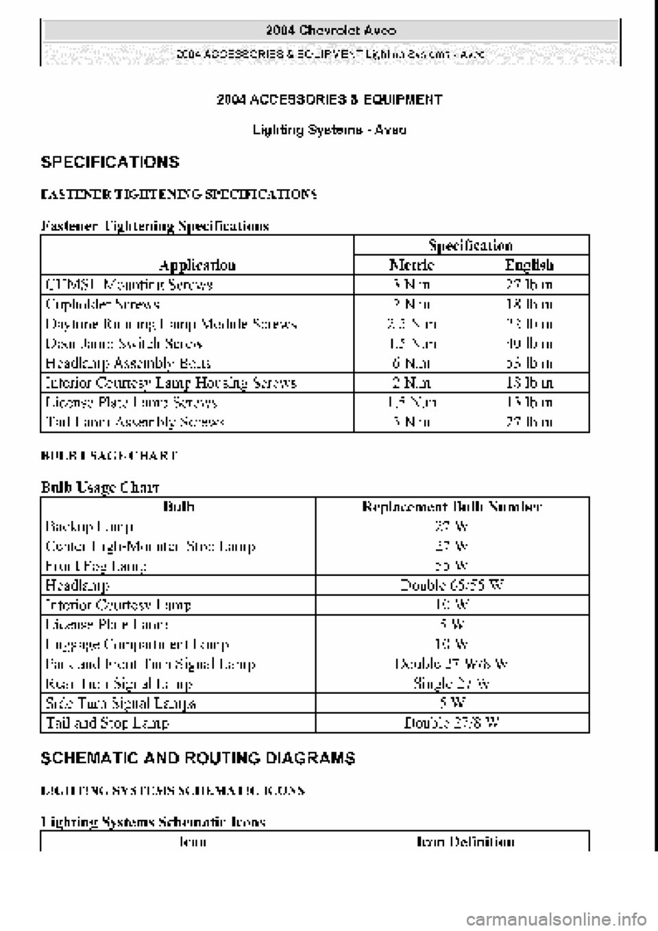 CHEVROLET AVEO 2002 Service Repair Manual CHEVROLET AVEO 2002 Service Repair Manual