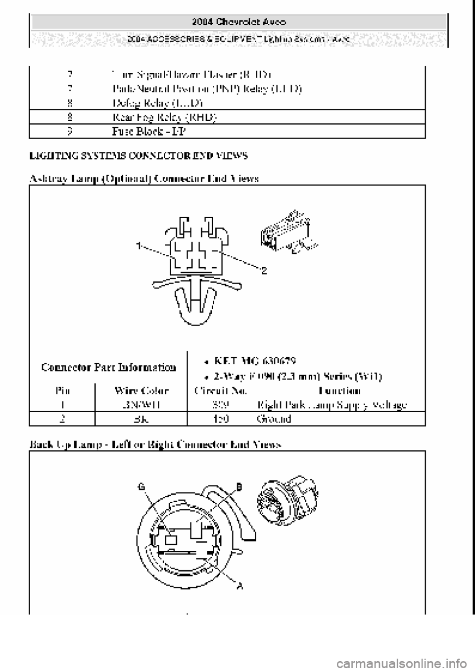 CHEVROLET AVEO 2002  Service Repair Manual 