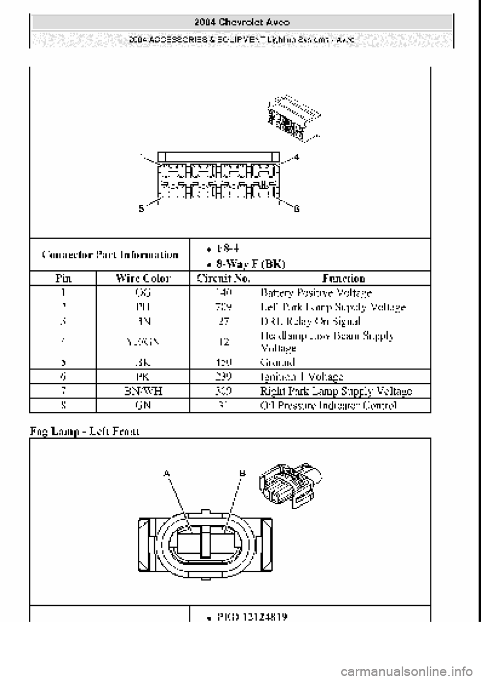 CHEVROLET AVEO 2002  Service Repair Manual 