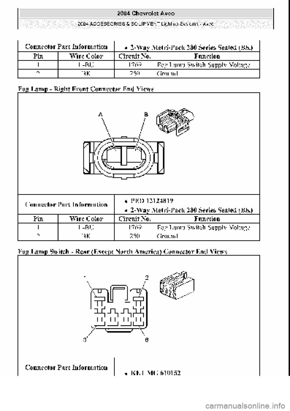 CHEVROLET AVEO 2002  Service Repair Manual 