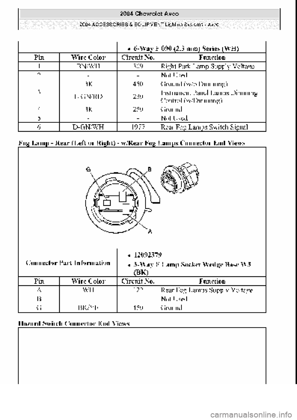 CHEVROLET AVEO 2002  Service Repair Manual 